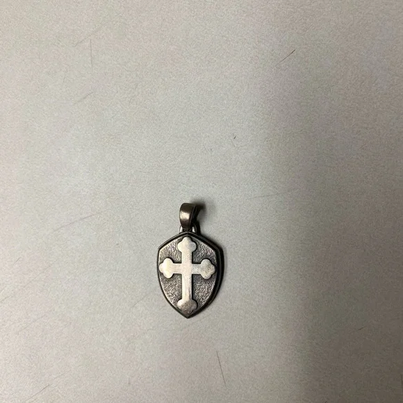 James Avery Silver Cross Shield Pendant - Picture 3 of 5